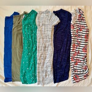 Set of 6 Maternity Tops - Size Small - Sleeveless, Short, & Long Sleeves